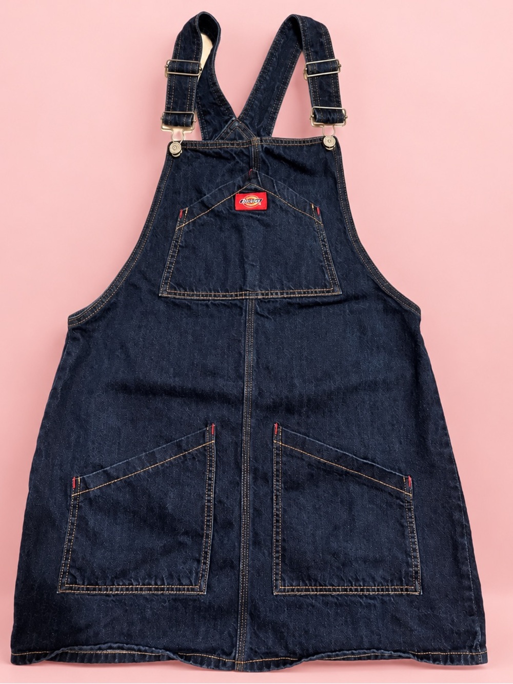 Dickies Denim Overall Dress Size M Dark Wash Utility